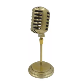   Miniatură microfon retro Giftdeco 92715B din aluminiu, 25 x 11,5 cm