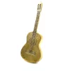 Miniatură chitara Giftdeco MUS-20, gift for guitarist, aluminiu și metal, 25 x 9,5 x 6,5 cm, stil clasic