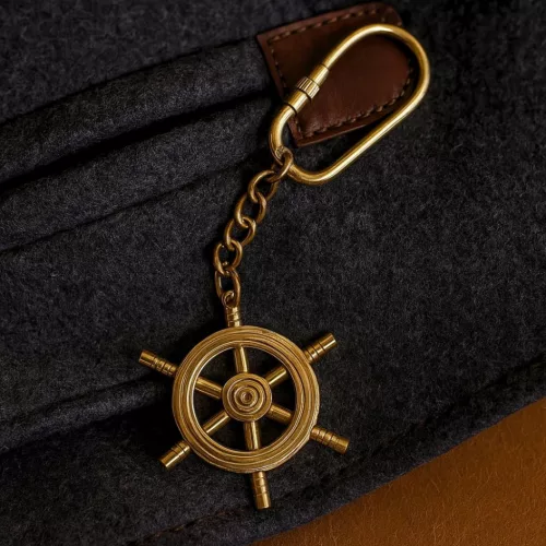 Timonă decorativa Giftdeco NC1525, metal, stil nautic