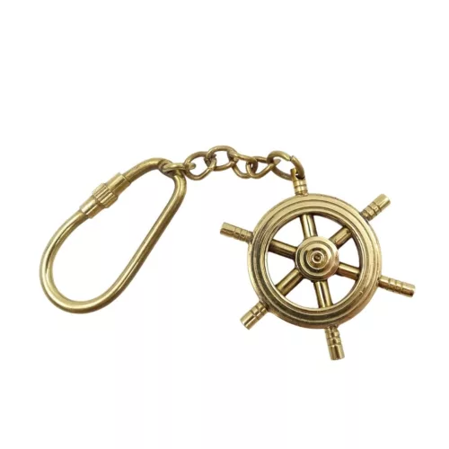 Timonă decorativa Giftdeco NC1525, metal, stil nautic