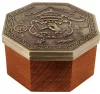 Busolă Hemisferium H44, alamă și lemn, înălțime 5,8 cm, lățime 12,5 cm, stil nautic