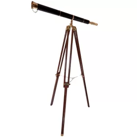   Lunetă Giftdeco, alamă, piele și lemn, lungime 96 cm, stil retro