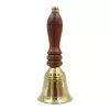 Clopot decorativ cu maner Giftdeco HBW28/2, alama si lemn, diametru 5 cm