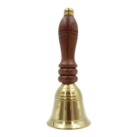   Clopot decorativ cu maner Giftdeco HBW28/2, alama si lemn, diametru 5 cm