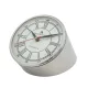 Ceas de birou Giftdeco CLK-0212, metal și lemn, 13 x 13 x 19 cm, stil modern