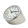 Ceas de birou Giftdeco CLK-0212, metal și lemn, 13 x 13 x 19 cm, stil modern