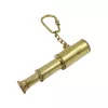 Breloc telescop Giftdeco KEY-0016, alamă aurie, 8 x 2 x 9 cm, cu carabină