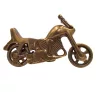 Machetă motocicletă cruiser Giftdeco N-2960, aluminiu, finisaj alamă antică, 17,5 x 10 cm