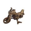 Machetă motocicletă cruiser Giftdeco N-2960, aluminiu, finisaj alamă antică, 17,5 x 10 cm