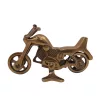 Machetă motocicletă cruiser Giftdeco N-2960, aluminiu, finisaj alamă antică, 17,5 x 10 cm