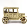 Machetă auto retro Giftdeco N796, metal, finisaj alamă antică, 13,5 x 6,5 x 9 cm