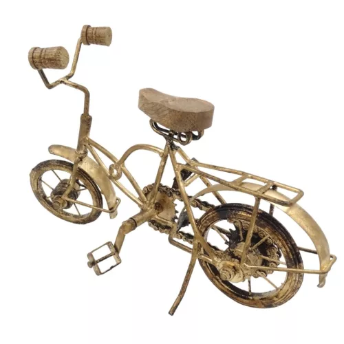 Machetă bicicleta Giftdeco NC1804, metal și lemn, 30 x 20 x 10cm, stil clasic