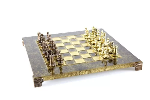 Set sah metalic Giftdeco S1CBRO, 20 x 20 cm, stil bizantin