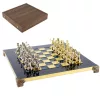 Set sah Manopoulos S15, alamă, metal și lemn, înălțime 54 cm, stil clasic