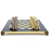 Set sah Manopoulos S15, alamă, metal și lemn, înălțime 54 cm, stil clasic