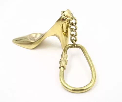 Breloc Giftdeco KRT3, alamă, 5,6 x 3 cm