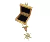 Timonă decorativa Giftdeco BN-2156, alamă, lungime 10,5 cm, diametru 3,8 cm