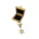 Timonă decorativa Giftdeco BN-2156, alamă, lungime 10,5 cm, diametru 3,8 cm