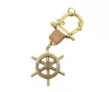 Timonă decorativa Giftdeco BN-2156, alamă, lungime 10,5 cm, diametru 3,8 cm