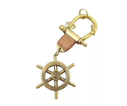 Timonă decorativa Giftdeco BN-2156, alamă, lungime 10,5 cm, diametru 3,8 cm