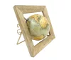 Glob decorativ Giftdeco GLB-40 in rama din lemn, 24 cm
