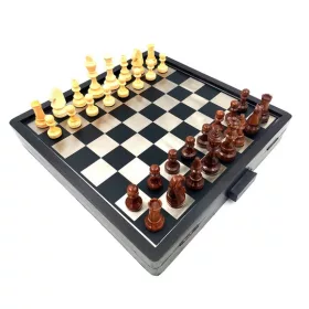 Set sah Giftdeco G334B, metal și lemn, înălțime 8 cm