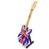 Miniatură chitara Indomini MGT-2301B, Rolling Stones UK&Tongue, lemn de mahon, plastic și metal, stil clasic