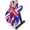 Miniatură chitara Indomini MGT-2301B, Rolling Stones UK&Tongue, lemn de mahon, plastic și metal, stil clasic
