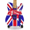 Miniatură chitara Indomini MGT-2301B, Rolling Stones UK&Tongue, lemn de mahon, plastic și metal, stil clasic
