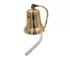 Clopot de navă Giftdeco HB4/10, alamă aurie, diametru 25 cm, cu frânghie