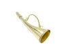 Goarnă decorativă din alamă Giftdeco MIKB10/8, aurie, 20 cm, cu lanț