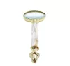 Lupă Giftdeco NC2684, alamă, sticlă, metal și lemn, lungime 20,5 cm, diametru 7,5 cm