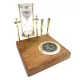 Set de birou Giftdeco NC2618OP – clepsidră, busolă și suporturi pixuri