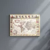 Harta decorativa Giftdeco M1652, 56 x 45 cm, stil vintage
