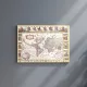 Harta decorativa Giftdeco M1652, 56 x 45 cm, stil vintage