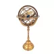 Astrolab decorativ Giftdeco GLB-0020, alamă, înălțime 39 cm