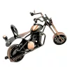 Machetă motocicletă chopper Giftdeco M33, metal, 15 x 6 x 9,5 cm, stil industrial