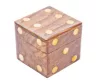 Obiect decorativ Giftdeco G150AZ, alamă, plastic și lemn, 6 x 6 cm