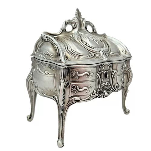 Cutie pentru bijuterii Giftdeco, metal, 9,7 x 10 x 6,7 cm