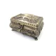 Cutie pentru bijuterii Giftdeco 21-20L, metal auriu, 16,8 x 12,2 x 9,2 cm, stil Ludovic