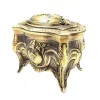 Cutie pentru bijuterii Giftdeco, metal, 10,8 x 7,7 x 9,2 cm, stil retro, vintage, clasic