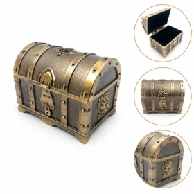   Cutie pentru bijuterii Giftdeco, metal, 7 x 5 x 5 cm, stil retro, vintage, clasic