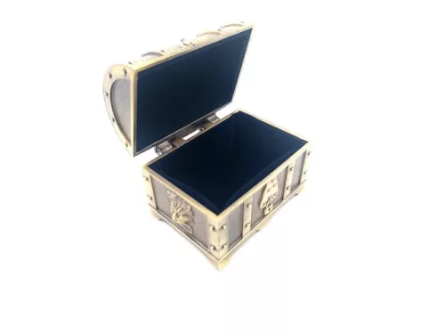 Cutie pentru bijuterii Giftdeco, metal, 7 x 5 x 5 cm, stil retro, vintage, clasic