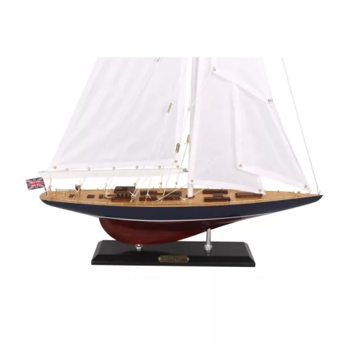 Machetă yacht Endeavour Giftdeco END, decor maritim, 54 x 9,5 x 70 cm
