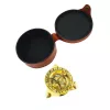 Busolă Giftdeco SUN023F, alamă și piele, diametru 7,5 cm, stil retro, vintage, colonial