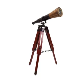   Lunetă decorativă Giftdeco TEL023H din alamă și lemn, înălțime 38 cm