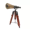 Lunetă decorativă Giftdeco TEL023H din alamă și lemn, înălțime 38 cm