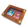 Set de carti Giftdeco DNU-007, lemn, sticla si alama, 15 x 11,4 cm