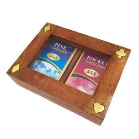   Set de carti Giftdeco DNU-007, lemn, sticla si alama, 15 x 11,4 cm