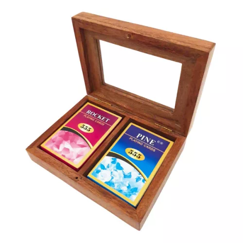 Set de carti Giftdeco DNU-007, lemn, sticla si alama, 15 x 11,4 cm